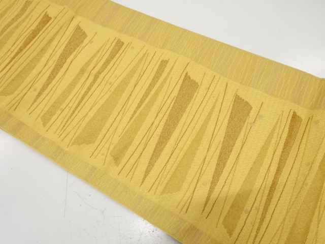 変わり横段に水玉模様織り出し　名古屋帯